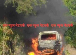 सिंदेवाही- पाथरी रोडवर स्कार्पिओ ला आग