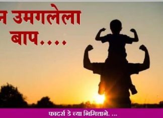 विशेष लेख : फादर्स डे च्या निमित्ताने ; न उमगलेला बाप…..