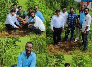 *ना.सुधीर मुनगंटीवार यांच्या वाढदिवसानिमित्त आर्य वैश्य महासभेच्या वतीने वृक्षारोपण*