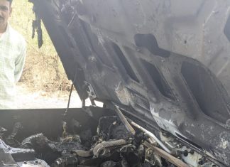 रस्त्यात बोलेरो पेटली…नागरिकांनी विझविली